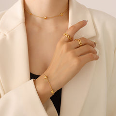 Gold-Tone Heart Station Jewelry