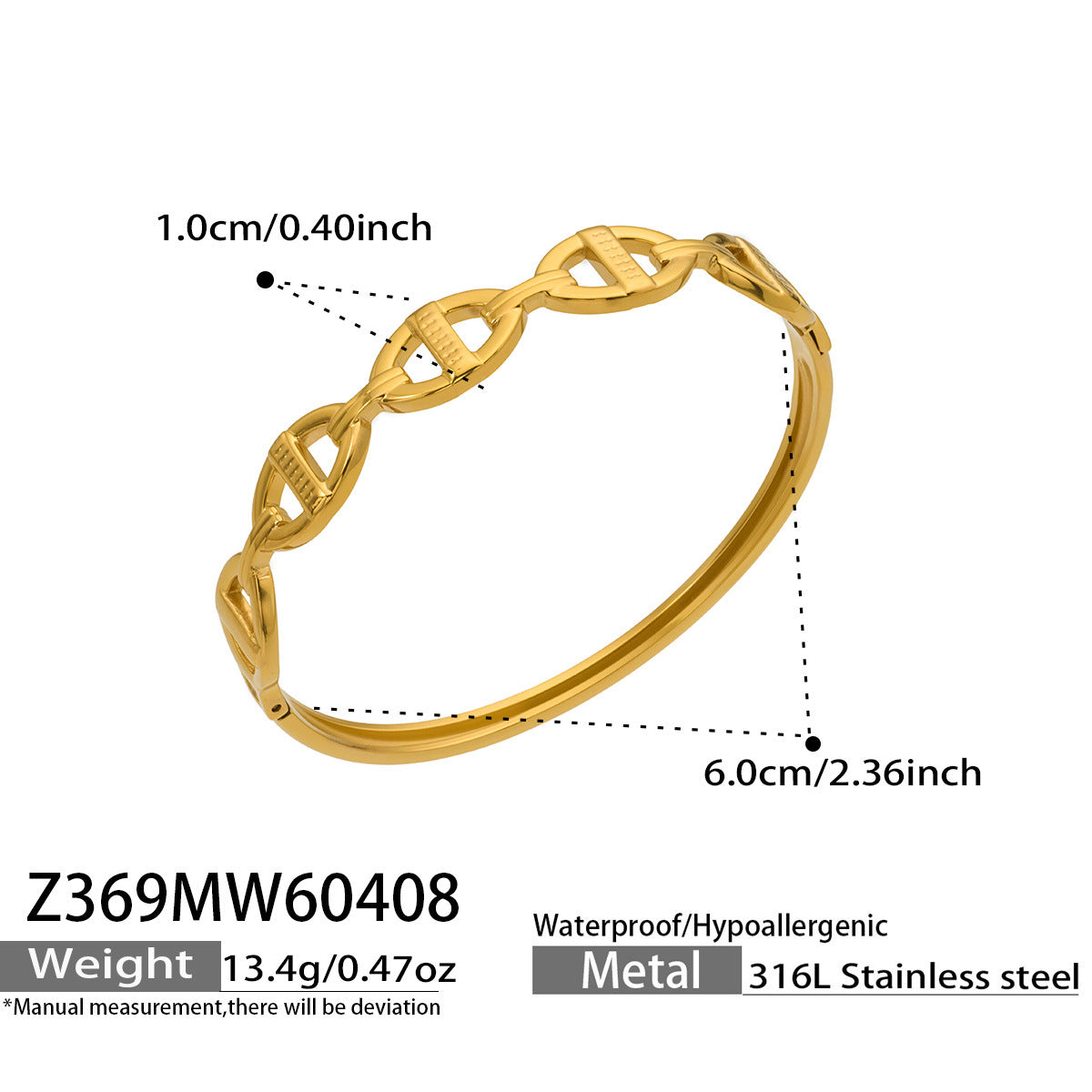 Sculptural Link Bangle Bracelet Designs