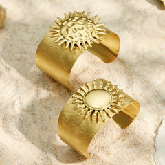 Sunburst Wide Open Cuff Bracelet
