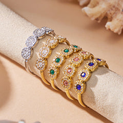 Cubic Zirconia Five-Stone Open Ring