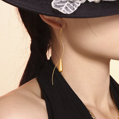 Teardrop Chain Threader Earrings