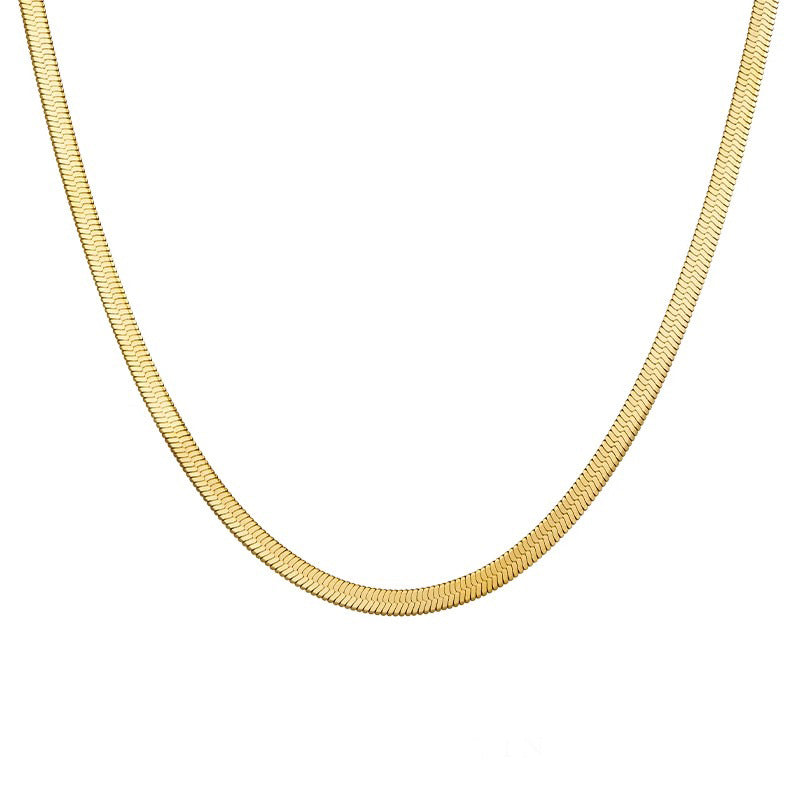 Daphne Minimalist Stainless Steel Snake Necklace