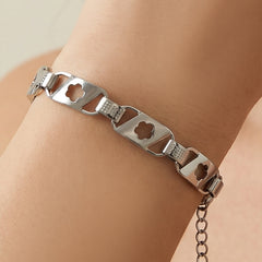 Open Flower Link Bracelet