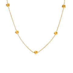 18K Gold-Plated Floral Accent Necklace