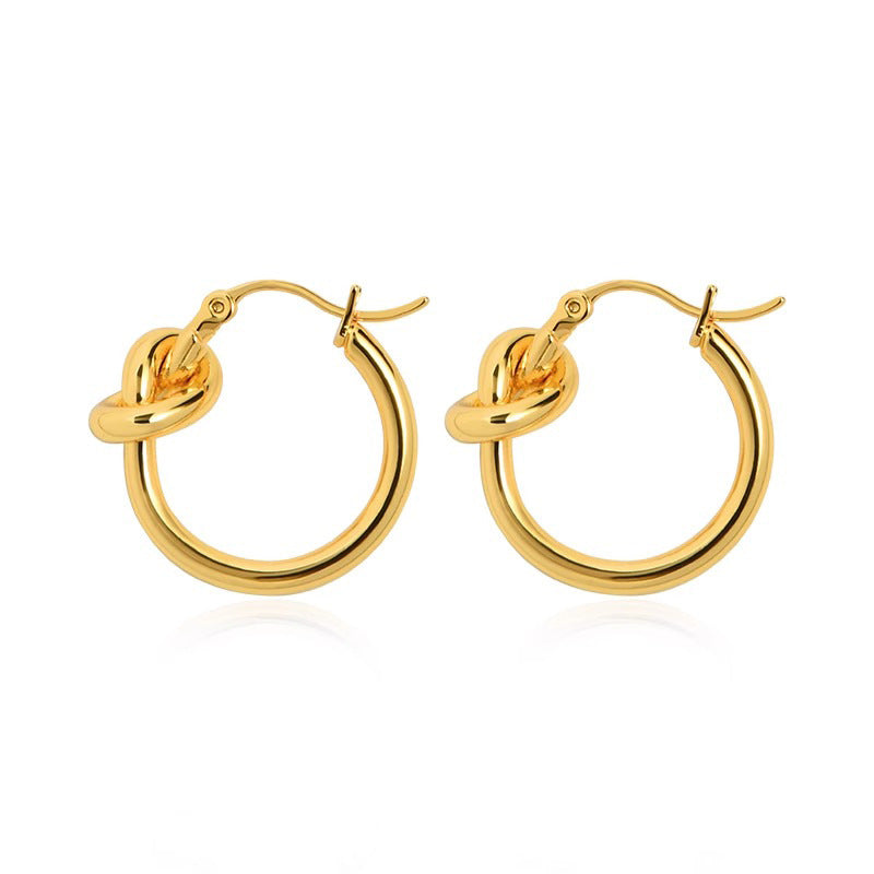 Daphne Vintage-Inspired Knot Hoop Earrings