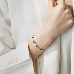 Nadine Vintage-Inspired Black Agate Clover Bracelet