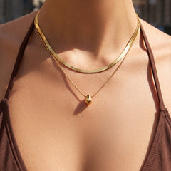 Layered Teardrop Pendant Necklace
