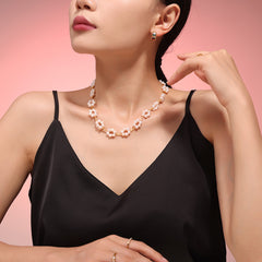 Freshwater Pearl Flower Necklace