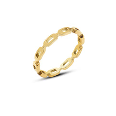 Gold-Tone Openwork Link Ring