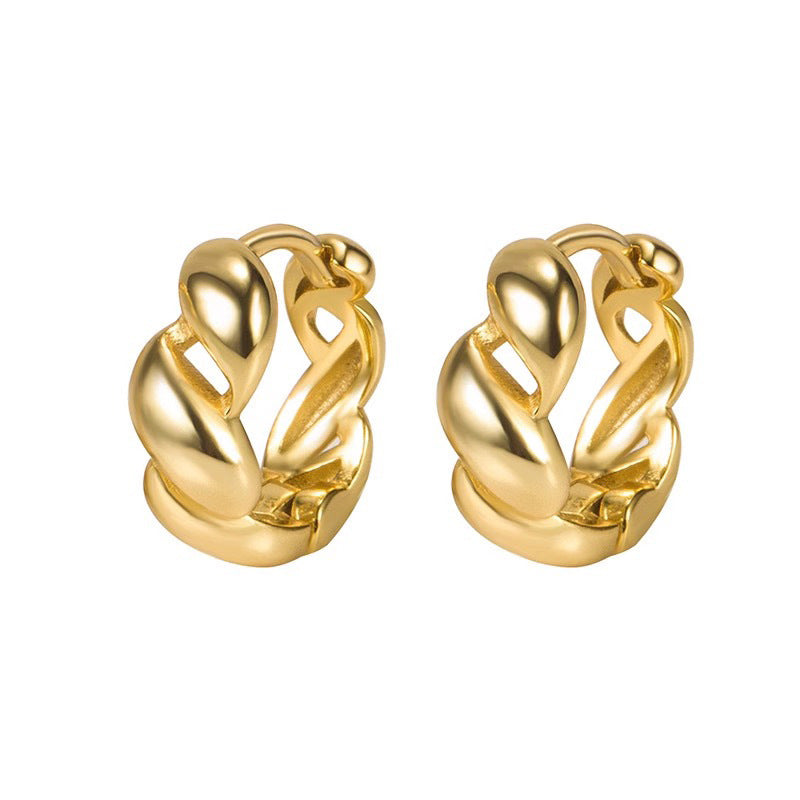 Marielle Minimalist Twisted Stud Earrings