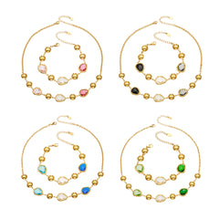 Colored Glass Necklace or Bracelet