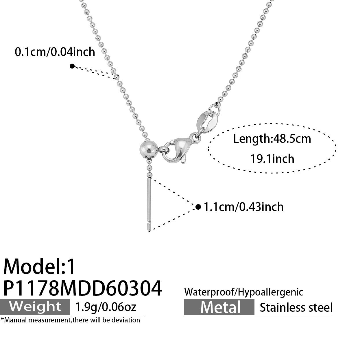 Cubic Zirconia Letter Charms & Separate Necklace Chains