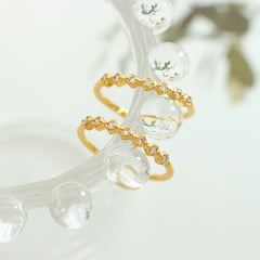 Seven-Accent Cubic Zirconia Open Ring
