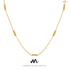 Minimal Bar Accent Chain Necklace