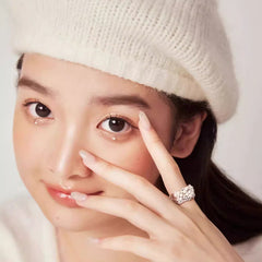 Camille Vintage-Inspired Pearl Pavé Adjustable Ring