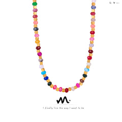 Multicolor Natural Stone Necklace or Bracelet