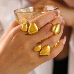 18K Gold-Plated Asymmetric Open Ring