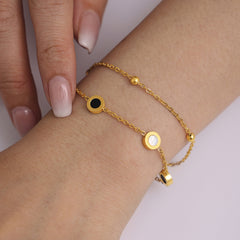 Reversible Shell Pendant Necklace & Bracelet