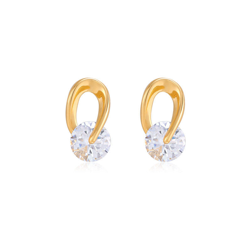 Daphne Pavé Stud Earrings No. 330107