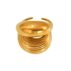 Textured Ribbed Open Ring