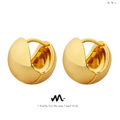 Polished Rounded Hoop Earrings