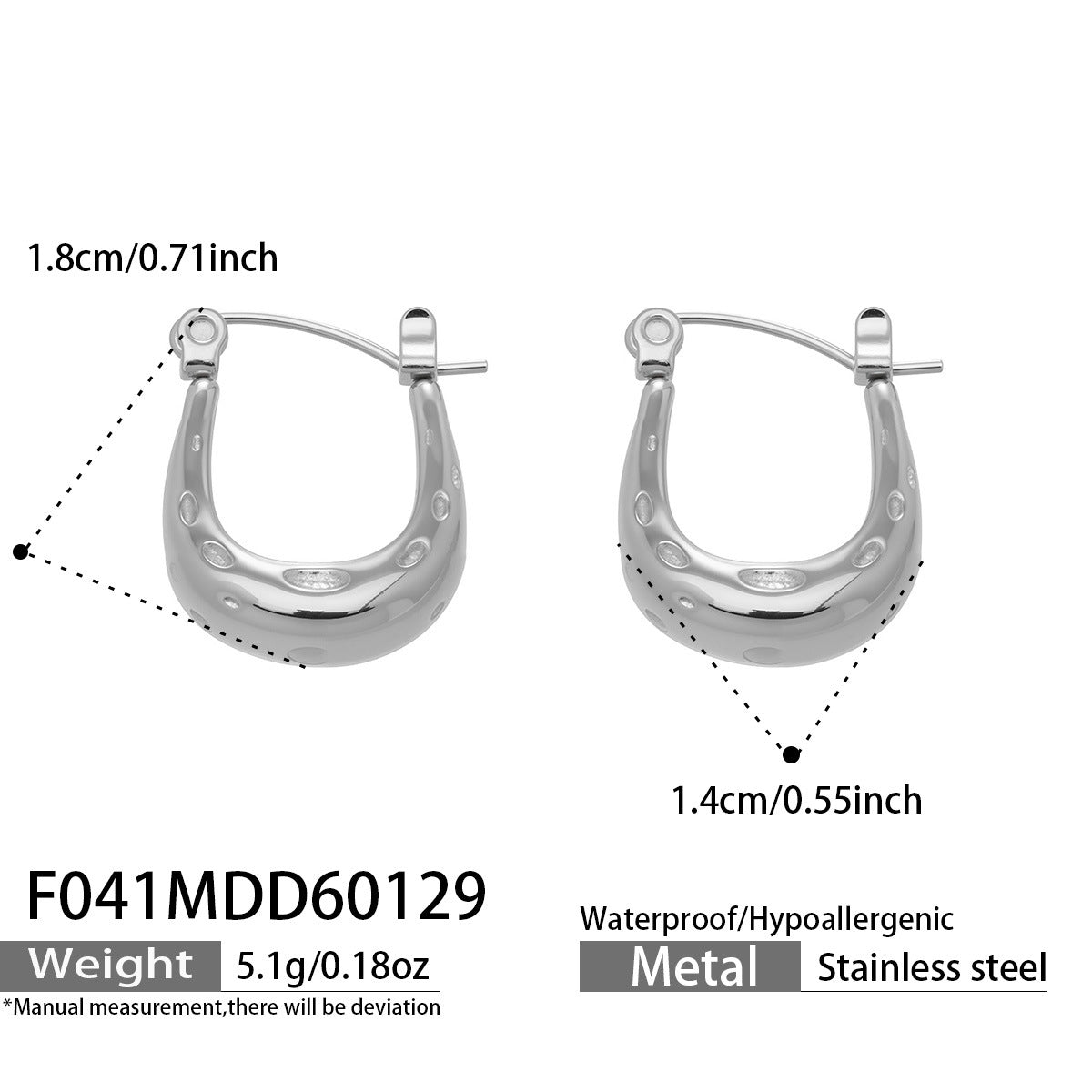 Matte Hammered Hoop Earrings