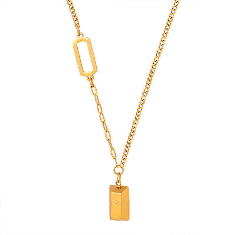18K Gold-Plated Geometric Pendant Necklace Designs