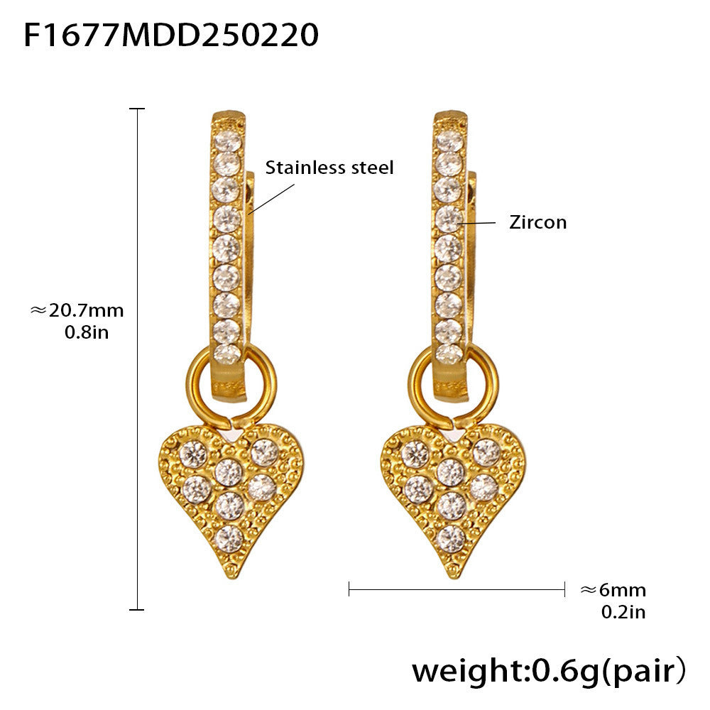 Cubic Zirconia Geometric Drop Earrings