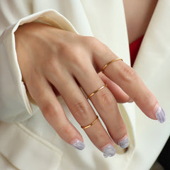 Minimal Slim Stacking Band Ring