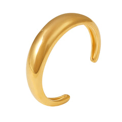 Polished Crescent Open Cuff Bracelet