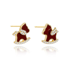 Nicolette Dainty Horse Stud Earrings