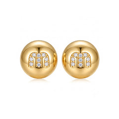 Camille Minimalist Sphere Stud Earrings