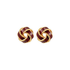 Camille Vintage-Inspired Enamel Stud Earrings