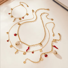 Bell and Charm Necklace or Bracelet
