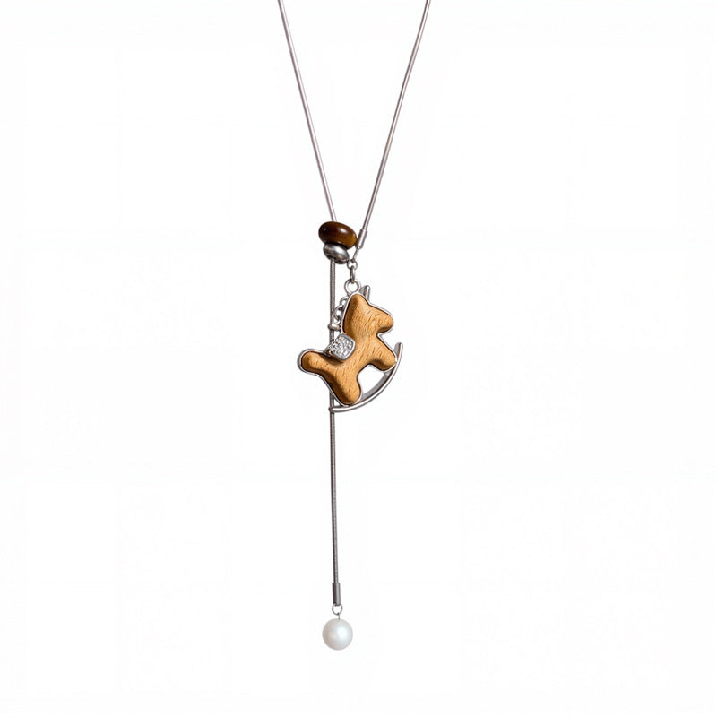 Daphne Vintage-Inspired Horse Pendant Necklace