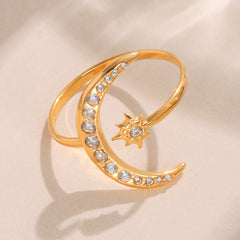 Celestial and Geometric Cubic Zirconia Rings