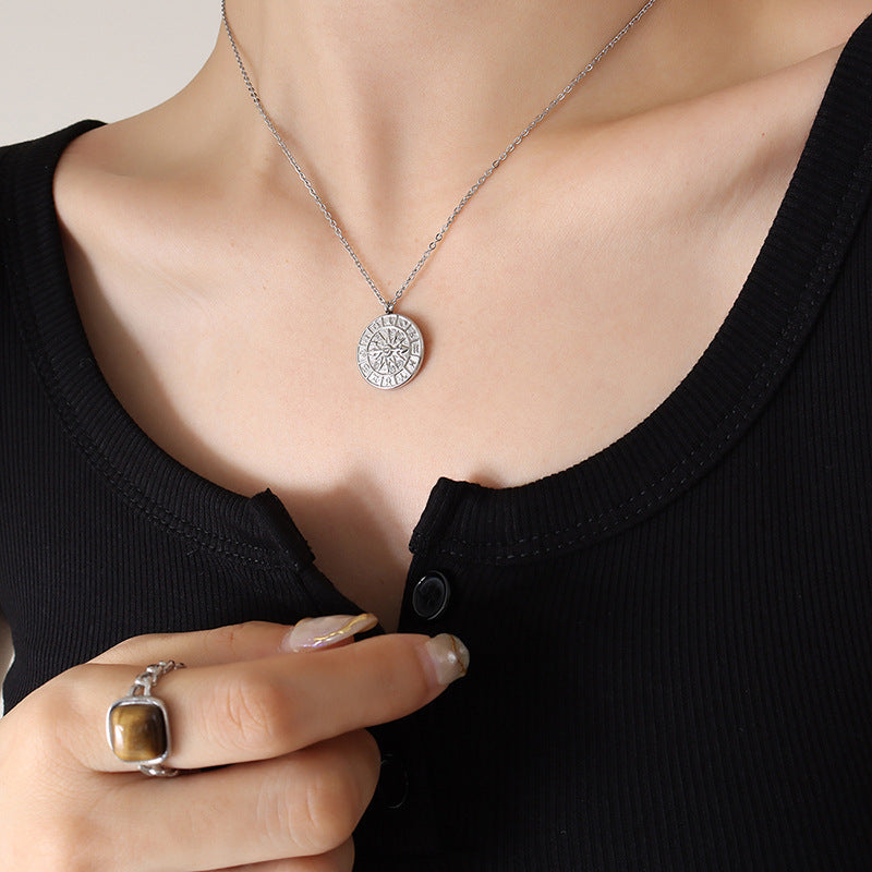 18K Gold-Plated Zodiac Medallion Necklace