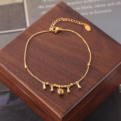 Teardrop Sparkling Charm Anklet