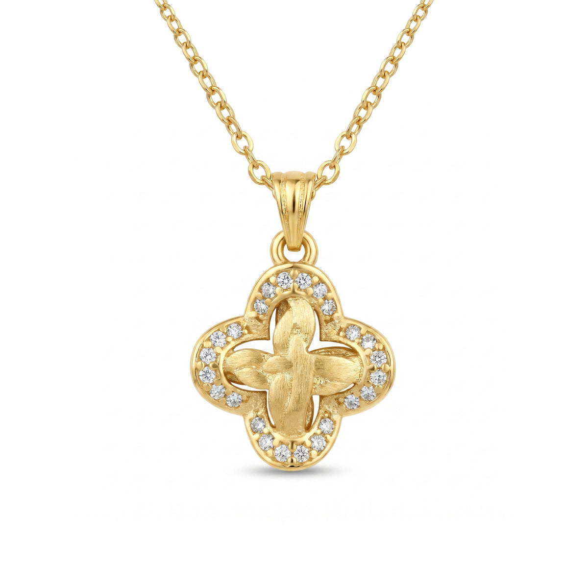 Camille Vintage-Inspired Clover Choker Necklace