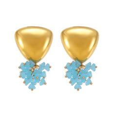 Faceted Glass Cluster Drop Earrings