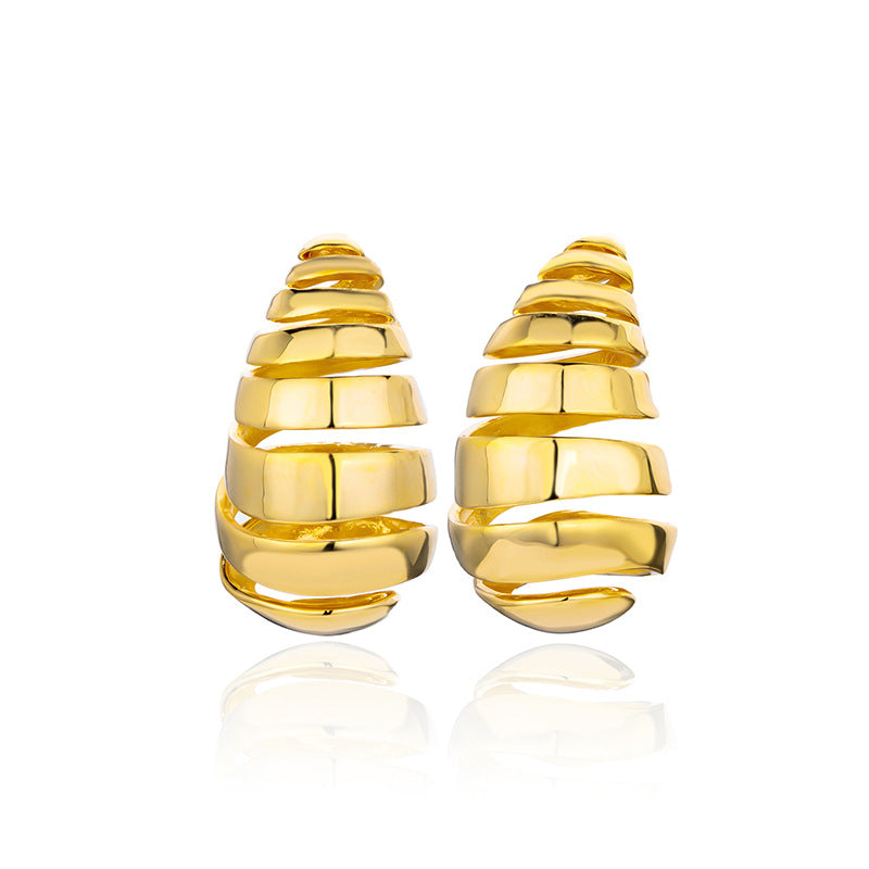 Camille Openwork Teardrop Stud Earrings