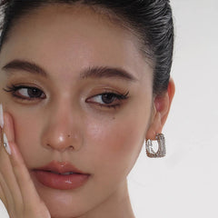 Daphne Dainty Square Stud Earrings