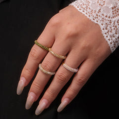 Cubic Zirconia or Pearl-Look Accent Ring