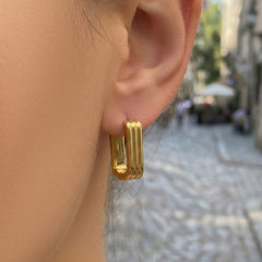 Minimalist U-Shaped Hoop Earrings