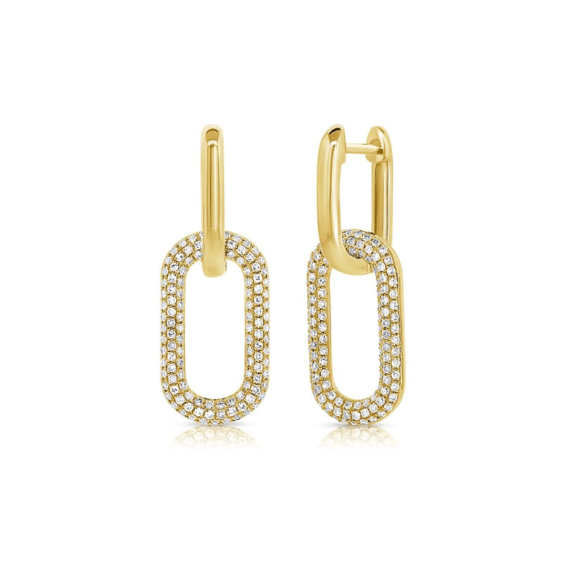 Camille Vintage-Inspired Pavé Square Stud Earrings
