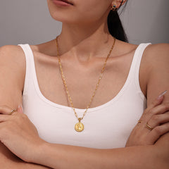 Gold-Tone Flat Layering Chain Necklace