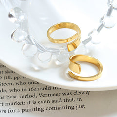 18K Gold-Plated Minimalist Open Band Ring