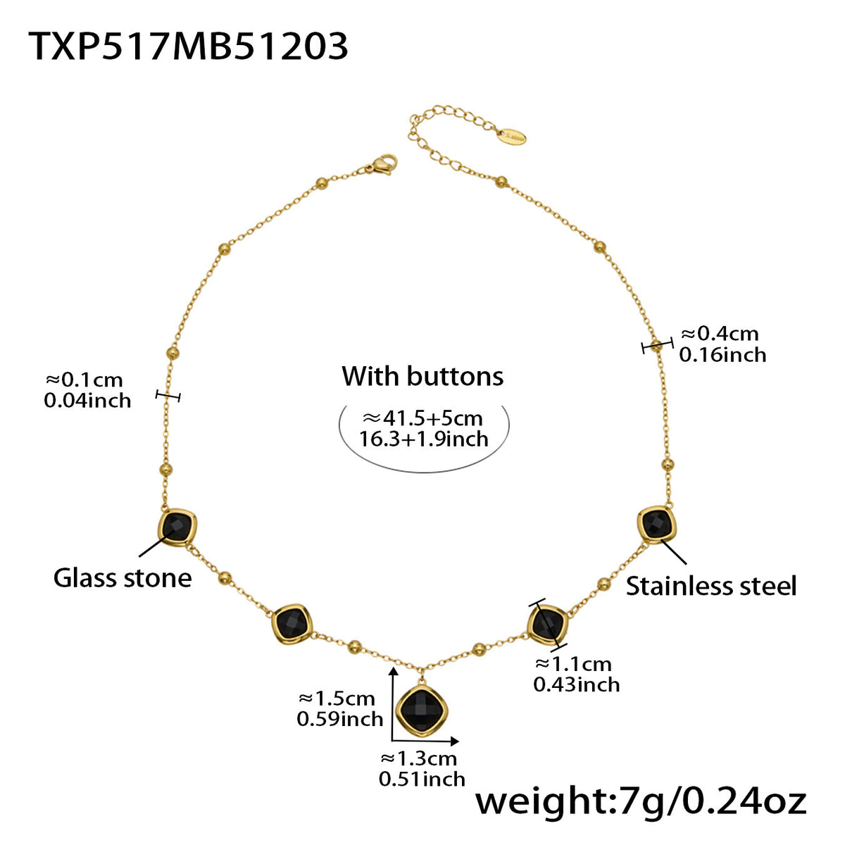 18K Gold-Plated Faceted Glass Accent Jewelry
