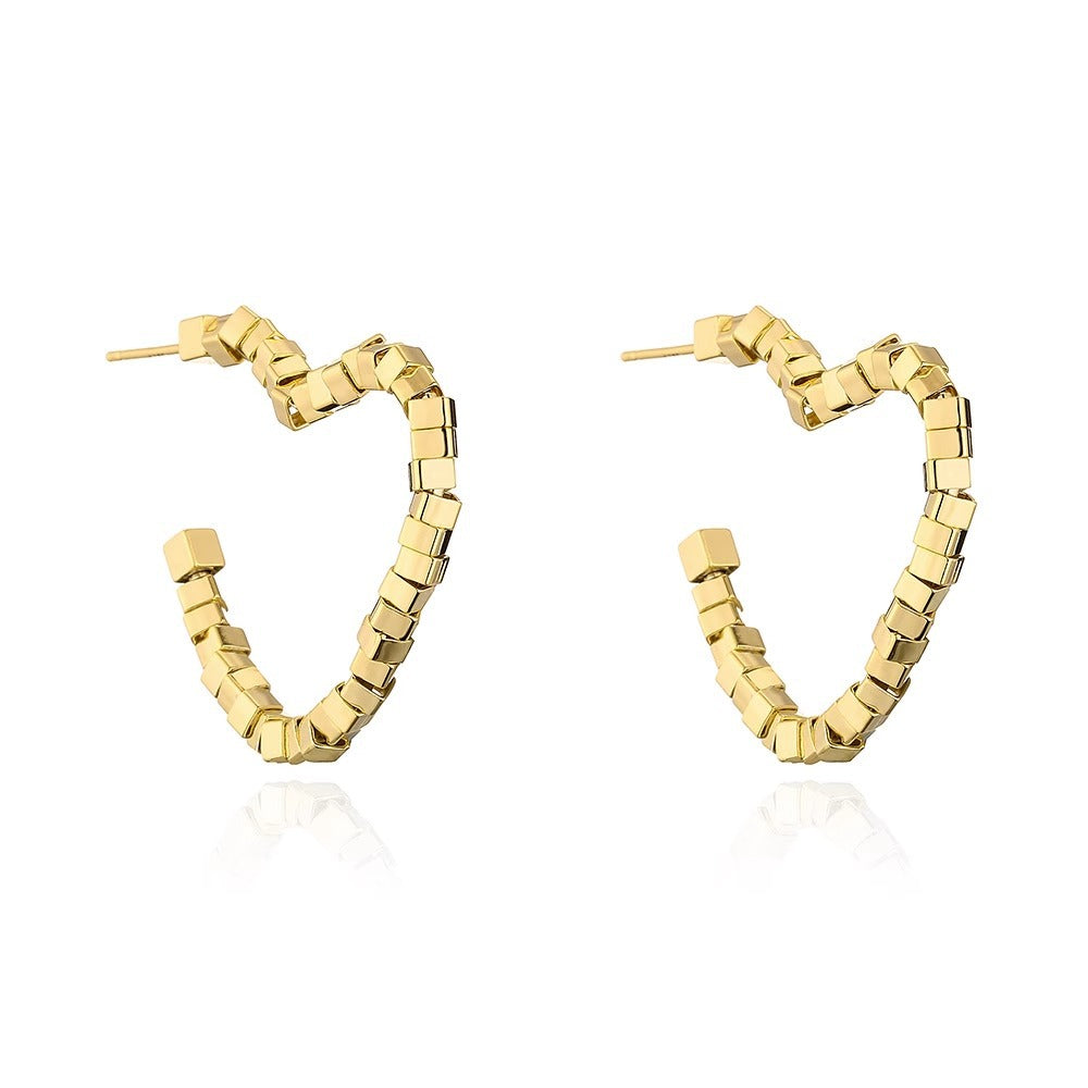 Nicolette Heart Stud Earrings No. 979195