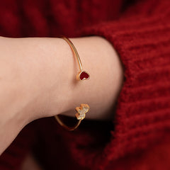 Camille Heart Bangle Bracelet